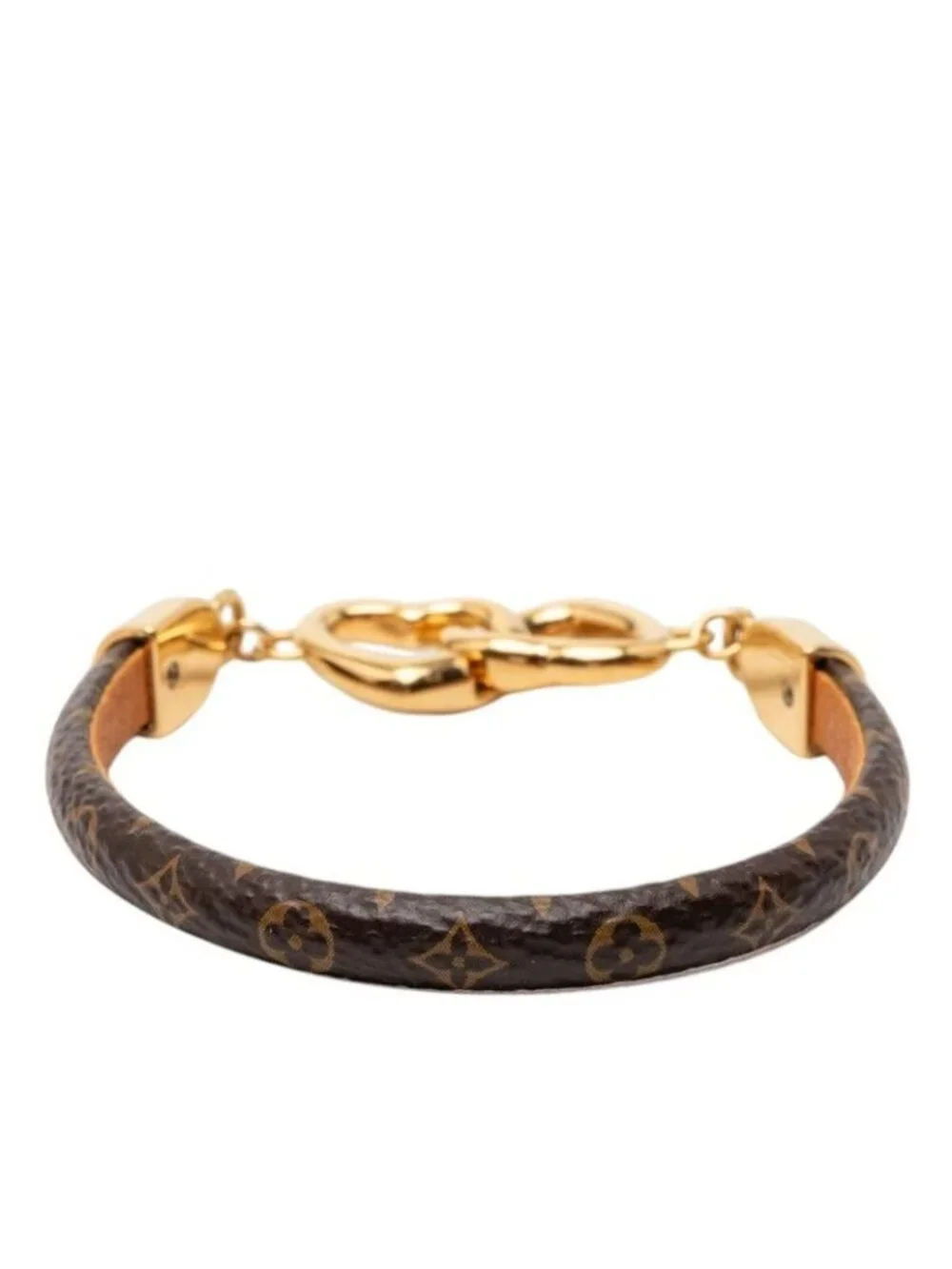 Louis Vuitton Monogram Say Yes Bracelet 17 Brown Gold Plated - Picture 3 of 6
